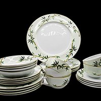 Kent China, Bali Hai, 24pc Starter Set, Made in Japan, Tropical Midcentury Dinnerware , 2 Sets Available, Excellent Condition, Wedding Gift