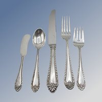 Reed and Barton Old London, Silver Plate, 5pc Place Settings, Replacement Pieces, Silverware, Forks, Knives, Teaspoons, 1930s