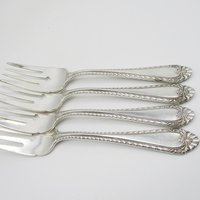 Reed and Barton Old London, Silver Plate, 5pc Place Settings, Replacement Pieces, Silverware, Forks, Knives, Teaspoons, 1930s