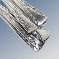 Camelia Silver Plate Iced Tea Spoons, Set of 8, Replacement Silver Plate Spoons, Replacement Pieces, 1940s