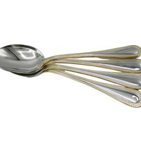 Wallace Gold Royal Bead, Tablespoons, Stainless Steel 18 10, Set of 4, Wallace Replacement Silverware, Multiple Sets Avail