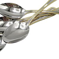 Wallace Gold Royal Bead, Teaspoons, Stainless Steel 18 10, Set of 4, Wallace Replacement Silverware, Multiple Sets Avail