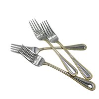 Wallace Gold Royal Bead, Salad Forks, Stainless Steel 18 10, Set of 4, Wallace Replacement Silverware, Multiple Sets Avail