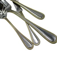 Wallace Gold Royal Bead, Hostess Set, 4pcs, Stainless Steel 18 10, Wallace Replacement Silverware