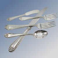 Reed and Barton Old London, Silver Plate, 5pc Place Settings, Replacement Pieces, Silverware, Forks, Knives, Teaspoons, 1930s