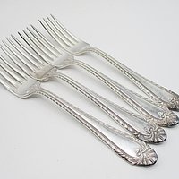 Reed and Barton Old London, Silver Plate, 5pc Place Settings, Replacement Pieces, Silverware, Forks, Knives, Teaspoons, 1930s