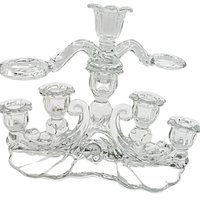 Cambridge Glass, Caprice Oval Candle Holder with Cambridge Arms Epergne, No Vases