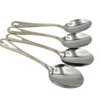 Wallace Gold Royal Bead, Tablespoons, Stainless Steel 18 10, Set of 4, Wallace Replacement Silverware, Multiple Sets Avail