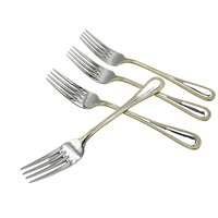 Wallace Gold Royal Bead, Salad Forks, Stainless Steel 18 10, Set of 4, Wallace Replacement Silverware, Multiple Sets Avail