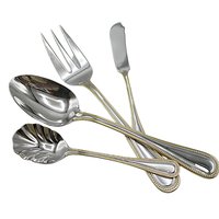 Wallace Gold Royal Bead, Hostess Set, 4pcs, Stainless Steel 18 10, Wallace Replacement Silverware