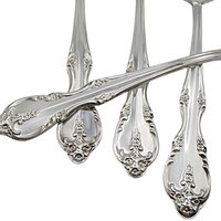 Rogers Southern Splendor, Teaspoons, Set of 4, Silver Plate Silverware, Replacement Pieces
