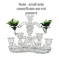 Cambridge Glass, Caprice Oval Candle Holder with Cambridge Arms Epergne, No Vases