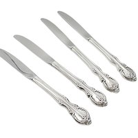 Rogers Southern Splendor, Dinner Knives, Set of 4, Silver Plate Silverware, Replacement Pieces