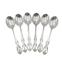 Rogers Southern Splendor, Teaspoons, Set of 6, Silver Plate Silverware, Replacement Pieces