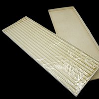 Vintage Long Tapers, Colonial Candle Co of Cape Cod, Hyannis Mass, Box of 12, Still Wrapped, Never Opened, Creamy White, 14 Inches