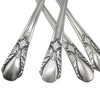 Rogers Silver Plate Flatware Avalon or Cabin, Set of 4, Long Grille Forks, Multiple Sets Available, Replacement Silverware, 1940s