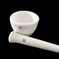 Coors Mortar and Pestle, Small, 2 Inch by 2.5 Inch, With Spout, Laboratory Supply, Industrial Porcelain, Apothecary, Gift for Pharmacist