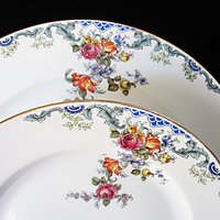 Royal Bayreuth Franklin, Dinner Plates and Salad Plates, Multiple Sets of 4, Replacement Plates, Made in Bavaria Germany