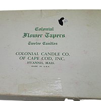 Vintage Long Tapers, Colonial Candle Co of Cape Cod, Hyannis Mass, Box of 12, Still Wrapped, Never Opened, Creamy White, 14 Inches