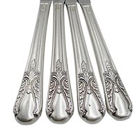 Rogers Silver Plate Flatware Avalon or Cabin, Set of 4, Teaspoons, Multiple Sets Available, Replacement Silverware, 1940s