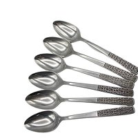 International Stainless Flatware, Serenata Pattern, Everyday Silverwear, Black Accent Design, Sets of Knives, Forks, Teaspoons, Tablespoons