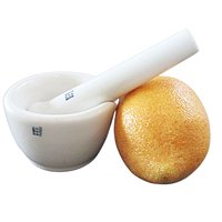 Coors Mortar and Pestle, Small, 2 Inch by 2.5 Inch, With Spout, Laboratory Supply, Industrial Porcelain, Apothecary, Gift for Pharmacist