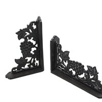 Cast Iron Bookends, Black Grapes and Vines, Epic Brand, Short or Tall, Very Heavy, Gift for Wine Lover