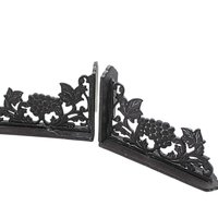 Cast Iron Bookends, Black Grapes and Vines, Epic Brand, Short or Tall, Very Heavy, Gift for Wine Lover