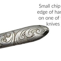 Rogers Silver Plate Arabesque Fruit Knives, Set of 6, Ornate Handles, Antique, Late 1800s