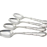 Rogers Silver Plate Teaspoons, Flirtation, Sets of 4 or Set of 6, Your Choice, Replacement Spoons