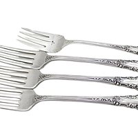 Rogers Oneida Enchantment Pattern, 3 Dinner Forks, 1 Salad Fork, Replacement Forks