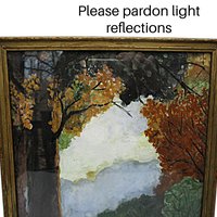 Wildlife Print, Watercolor? Framed Under Glass, Deer by Lake, with Trees, Serene , Deep Rich Colors, Lake House or Cabin Wall Decor