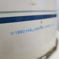Metal Canisters, Set of 4, Hallmark 1990, Floral Decor, Beige, Stackable, Farmhouse or Country Kitchen Decor