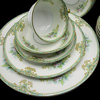 Noritake M Fine China, Replacement Pieces, Green and Gold, Pink Florals, Similar Elroy, Dinner and Salad Plates, Bowls, Cup and Saucer Sets