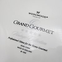 Set of 4, Wedgwood Dinner Plates, Grand Gourmet, Vintage Collection, Wine Collection and Decor, Gift for Wine Lover, Made in England. 1990s