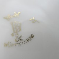 Wurttemberg Fruit or Dessert Bowls, White with Gold Accent Trims, Set of 5, Made in Germany