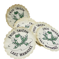 Lake Wawasee, Frog Tavern, Paper Coasters, Saucer Liners, Syracuse Indiana, Lake House Memories, 16 Coasters