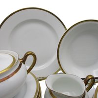 Bavaria Turin Fine China, Replacements, Plates, All Sizes, Cups, Saucer, Bowls, Gravy Boat, Cream Sugar, Your Choice of Set, White Gold Trim