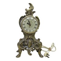 Mantle Clock, Gold Metal, Electric, Hollywood Regency, Ornate Design, Imperial Clock , Off White Face, Gold Details, Roman Numerals, Works!