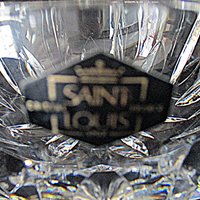 St Louis Crystal Bowl, France, Large 8.75 Diameter, Highly Reflective, Centerpiece, Original Sticker, Wedding Gift, Excellent Condition