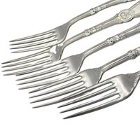 Rogers Silver Plate Flatware Tuxedo Pattern, Dinner Forks, Set of 4 OR Set of 5, Antique Late 1800s