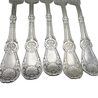 Rogers Silver Plate Flatware Tuxedo Pattern, Dinner Forks, Set of 4 OR Set of 5, Antique Late 1800s