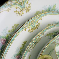 Noritake M Fine China, Replacement Pieces, Green and Gold, Pink Florals, Similar Elroy, Dinner and Salad Plates, Bowls, Cup and Saucer Sets