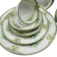 Noritake M Fine China, Replacement Pieces, Green and Gold, Pink Florals, Similar Elroy, Dinner and Salad Plates, Bowls, Cup and Saucer Sets