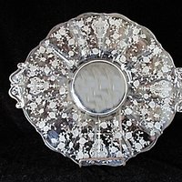 Cambridge Etched Platter and Bowl, Rose Point, Cheese and Cracker Plate, Serving Tray, AND Handled Bowl, Wedding or Bridal Shower