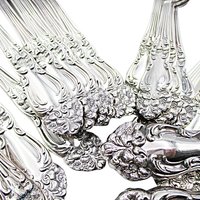 Reed and Barton Festivity aka Tiger Lily Silver Plate Flatware, Service for 8, or a Hostess Set, or Extra Teaspoons