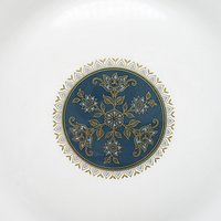 Royal Doulton Carlyle, Single Salad Plate, Deep Teal with Gold and Blue Florals, Excellent Condition