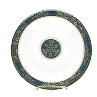 Royal Doulton Carlyle, Single Salad Plate, Deep Teal with Gold and Blue Florals, Excellent Condition
