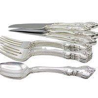 International Silver Orleans Replacement Pieces, Silver Plate, Salad Forks, Dinner Forks, Teaspoons, Dinner Knives, Multiple Sets Avail