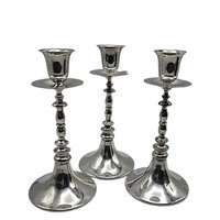 Silver Plate CandleHolders, Gorham, Set of 3, Wonderful Condition, Polished, Candle Holders, 7 Inches High, Wedding or Anniversary Gift